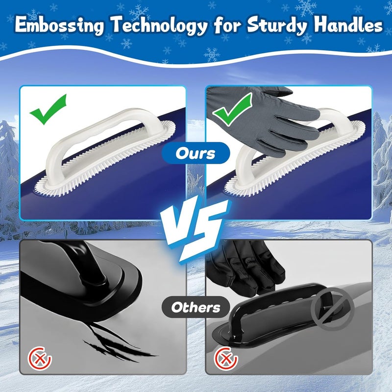 Eugsph Snow Tubes for Kids, 36" Durable Inflatable Snow Sleds, Heavy Duty Thickened Bottom Snow Sled with Sturdy Handles, Sledding Skiing Winter Outdoor Gifts Toys for Kids - Image 5